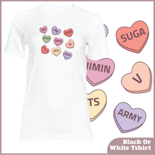Load image into Gallery viewer, BTS Candy Hearts Tshirt