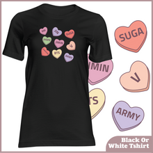 Load image into Gallery viewer, BTS Candy Hearts Tshirt