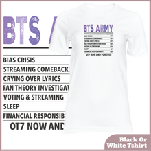Load image into Gallery viewer, BTS Army Daily Value Tshirt