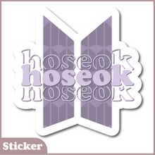 Load image into Gallery viewer, BTS Member Name Stickers