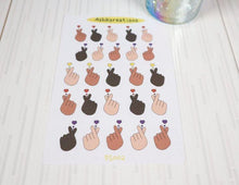 Load image into Gallery viewer, FingerHeart Sticker Sheet