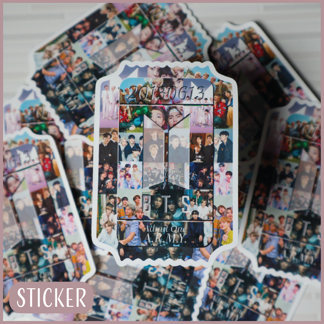 BTS Ticket Collage Sticker