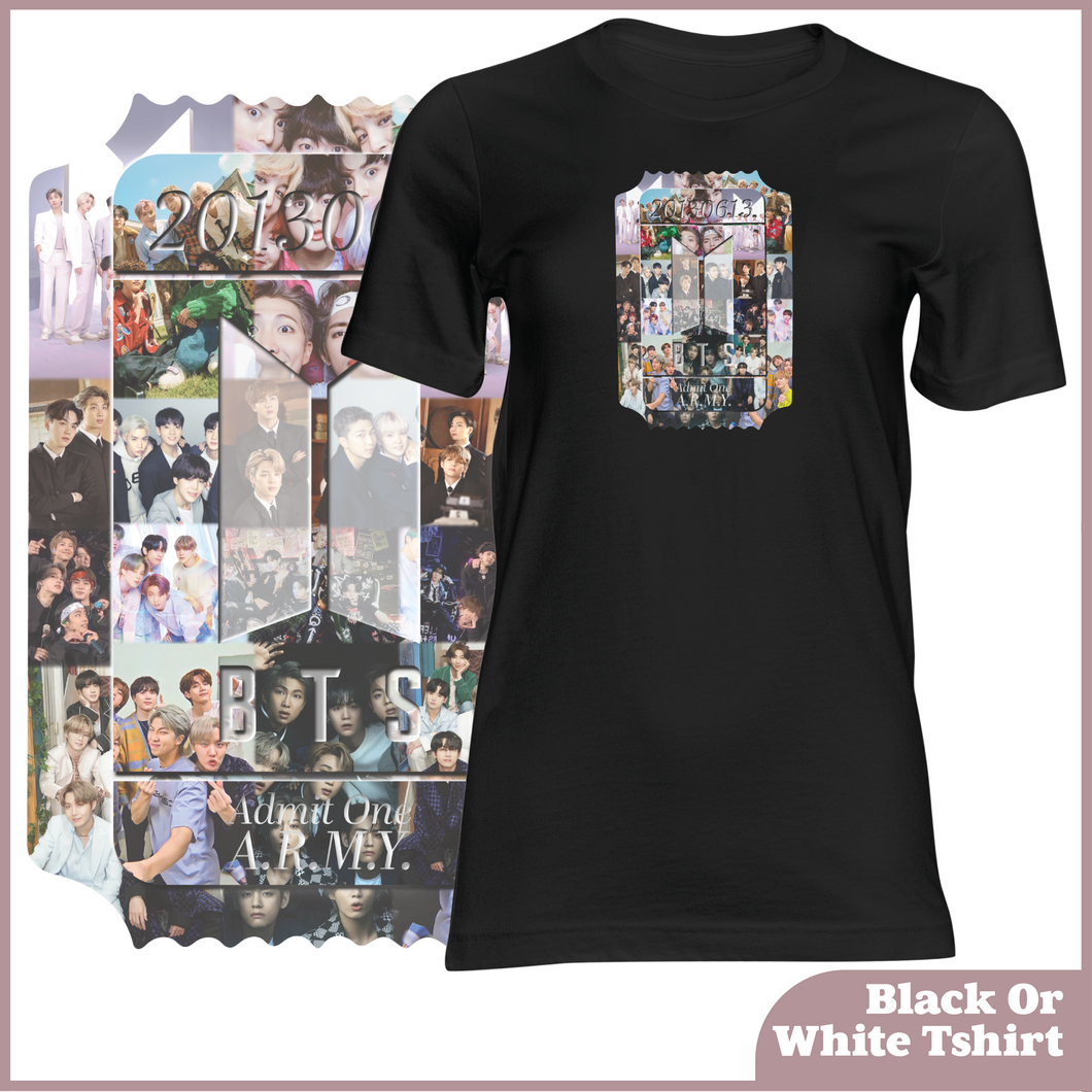 BTS Ticket Collage Tshirt (Unisex)