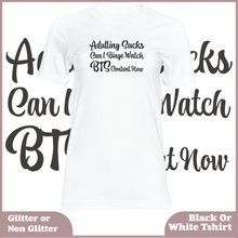 Load image into Gallery viewer, Adulting Sucks Can I Binge Watch BTS Content Now Tshirt (UNISEX)
