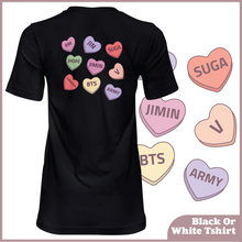 Load image into Gallery viewer, BTS Candy Hearts Tshirt (Unisex)
