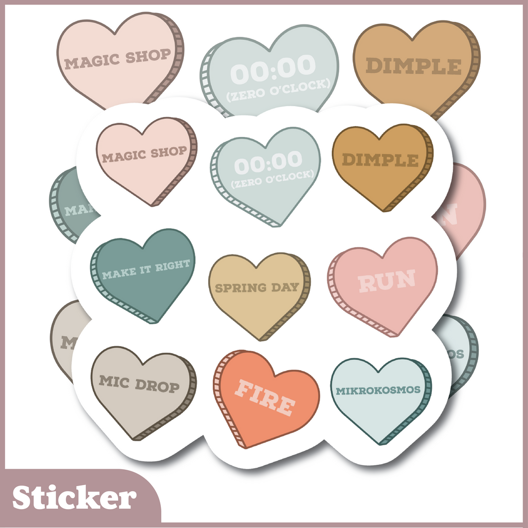 BTS Song Hearts Sticker