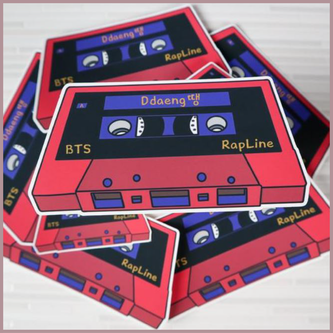 BTS Ddaeng Cassette Tape Sticker