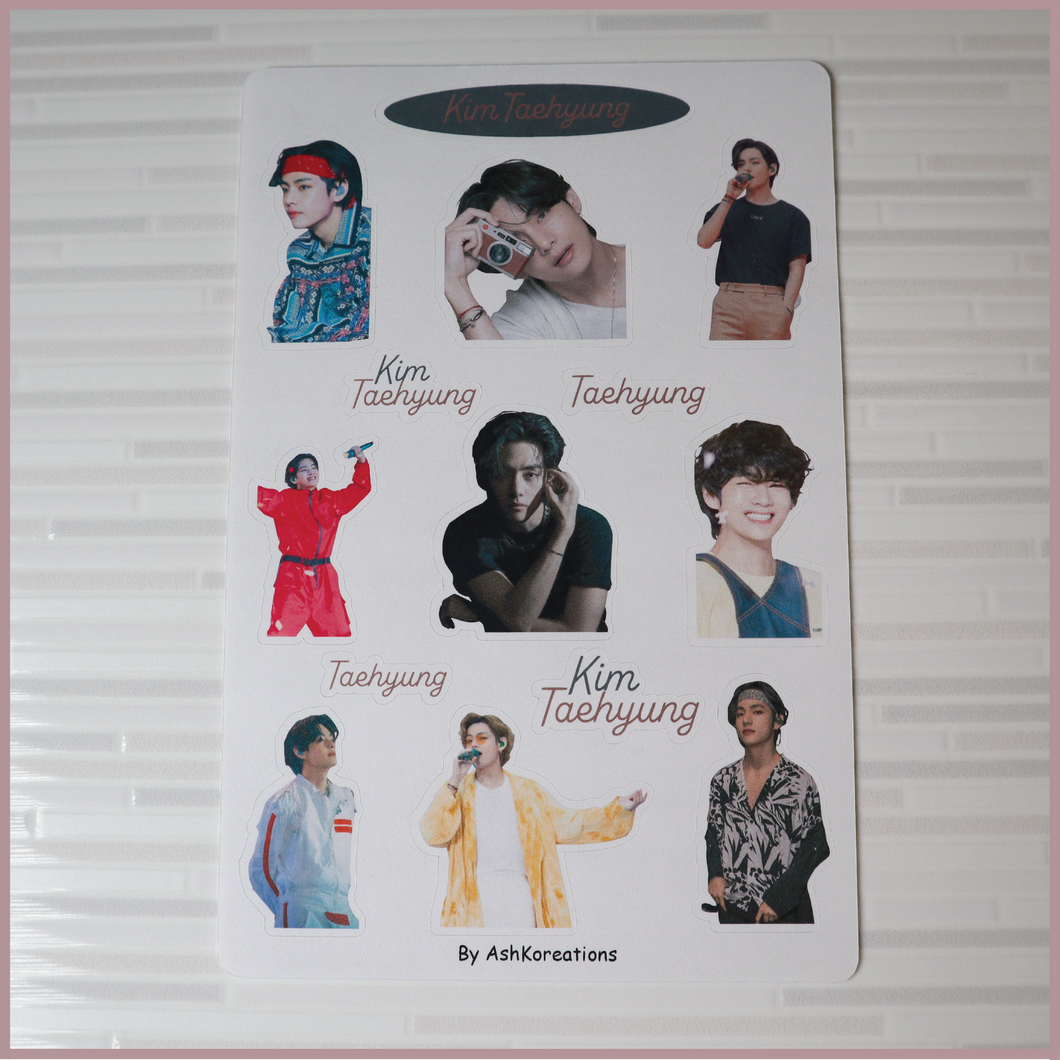 Kim Taehyung Sticker Sheet