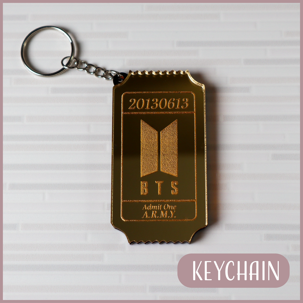 BTS Ticket Keychain