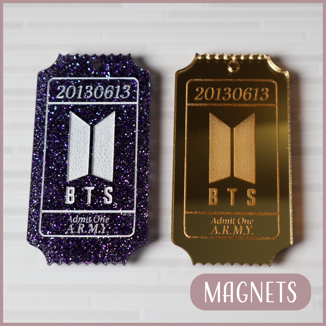 BTS Ticket Magnets