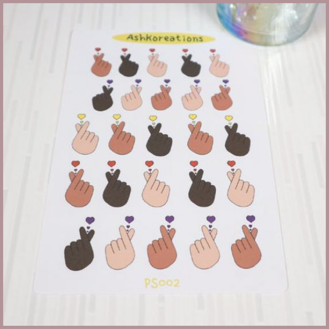 FingerHeart Sticker Sheet